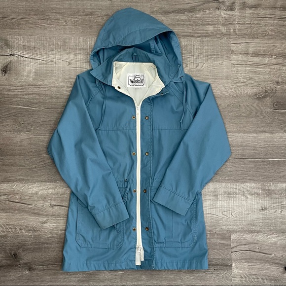 Woolrich Womens Vintage Hooded Jacket Pale Blue S - Picture 12 of 13